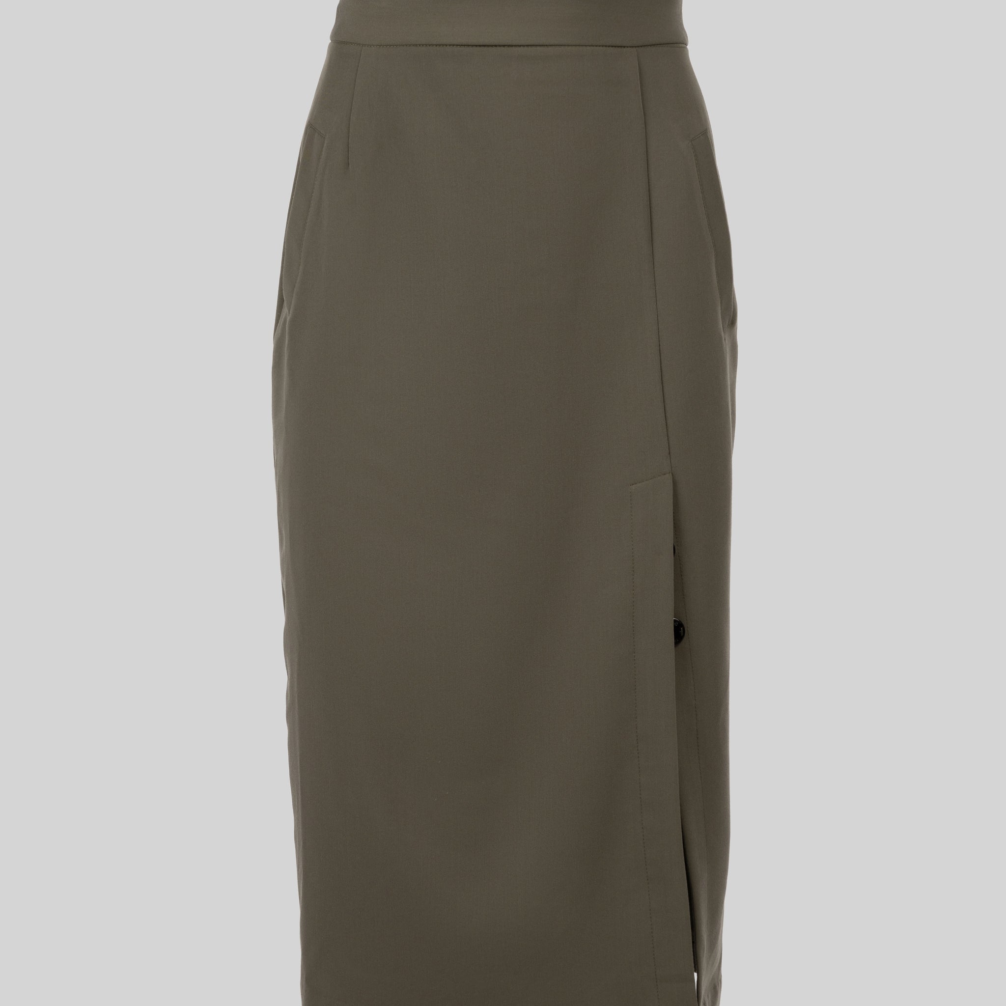 Noir Elegance Skirt in Khaki